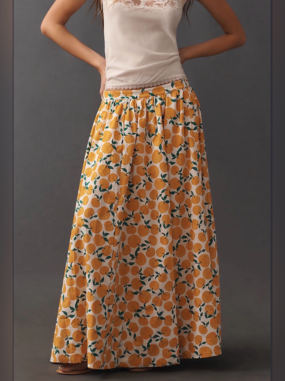 NWT Maeve Anthropologie Jacie Poplin Maxi Skirt Medium